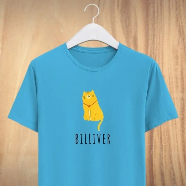 Personalized Unisex Round Neck Beliver T-Shirt.royalblue